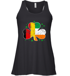 Irish German Flag Shamrock St Patricks Shirts Women's Racerback Tank