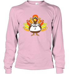 Cool Thanksgiving Football Shirt _ Gobble Player Turkey Gift Long Sleeve T-Shirt Long Sleeve T-Shirt - FordPhuMy