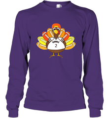 Cool Thanksgiving Football Shirt _ Gobble Player Turkey Gift Long Sleeve T-Shirt Long Sleeve T-Shirt - FordPhuMy