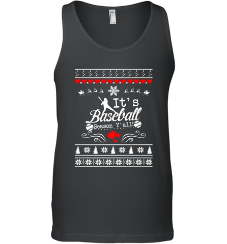 It's Baseball Season Ugly Sweater Christmas 2019 Men's Tank Top