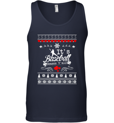 It's Baseball Season Ugly Sweater Christmas 2019 Men's Tank Top