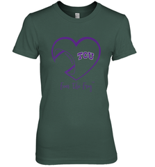 TCU Horned Frogs Football Inside Heart  Team Women's Premium T-Shirt Women's Premium T-Shirt - FordPhuMy