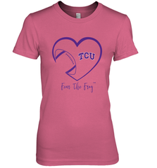 TCU Horned Frogs Football Inside Heart  Team Women's Premium T-Shirt Women's Premium T-Shirt - FordPhuMy