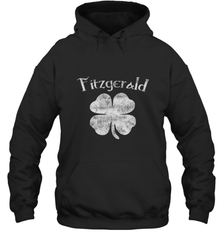 Vintage Fitzgerald Irish Shamrock St Patty's Day Hooded Sweatshirt Hooded Sweatshirt - FordPhuMy