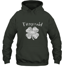 Vintage Fitzgerald Irish Shamrock St Patty's Day Hooded Sweatshirt Hooded Sweatshirt - FordPhuMy