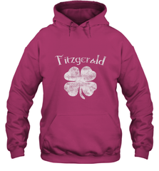 Vintage Fitzgerald Irish Shamrock St Patty's Day Hooded Sweatshirt Hooded Sweatshirt - FordPhuMy