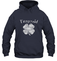 Vintage Fitzgerald Irish Shamrock St Patty's Day Hooded Sweatshirt Hooded Sweatshirt - FordPhuMy