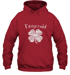 Vintage Fitzgerald Irish Shamrock St Patty's Day Hooded Sweatshirt Hooded Sweatshirt - FordPhuMy