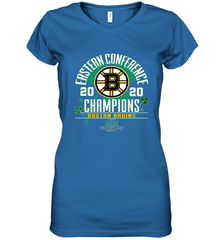 NHL ST PATRICK'S DAY Boston Bruins Fanatics 2020 Eastern Conference Champions Defensive Zone Women's V-Neck T-Shirt Women's V-Neck T-Shirt - FordPhuMy