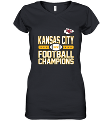 Kansas City Sideline Football _ The City Of Champions LIV Women's V-Neck T-Shirt