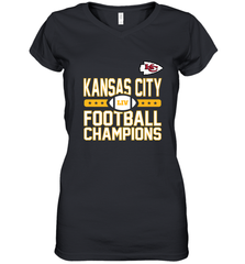 Kansas City Sideline Football _ The City Of Champions LIV Women's V-Neck T-Shirt Women's V-Neck T-Shirt - FordPhuMy