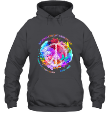 Woodstocks 50th Anniversary Peace Love tee Hooded Sweatshirt Hooded Sweatshirt - FordPhuMy