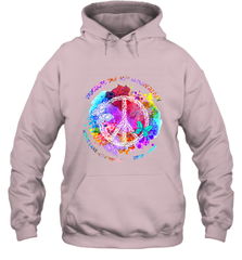Woodstocks 50th Anniversary Peace Love tee Hooded Sweatshirt Hooded Sweatshirt - FordPhuMy