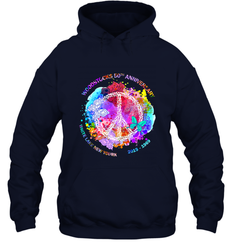 Woodstocks 50th Anniversary Peace Love tee Hooded Sweatshirt