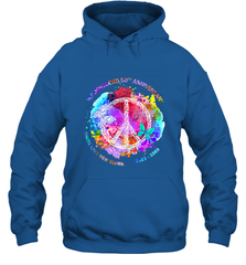 Woodstocks 50th Anniversary Peace Love tee Hooded Sweatshirt Hooded Sweatshirt - FordPhuMy
