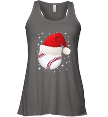 Christmas Stars baseball Ball Santa Hat Funny Sport Xmas Women's Racerback Tank Women's Racerback Tank - FordPhuMy