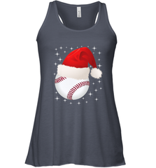 Christmas Stars baseball Ball Santa Hat Funny Sport Xmas Women's Racerback Tank Women's Racerback Tank - FordPhuMy