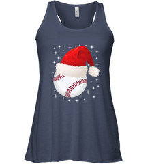 Christmas Stars baseball Ball Santa Hat Funny Sport Xmas Women's Racerback Tank Women's Racerback Tank - FordPhuMy
