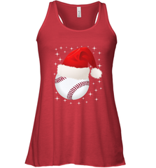 Christmas Stars baseball Ball Santa Hat Funny Sport Xmas Women's Racerback Tank Women's Racerback Tank - FordPhuMy