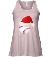 Christmas Stars baseball Ball Santa Hat Funny Sport Xmas Women's Racerback Tank Women's Racerback Tank - FordPhuMy
