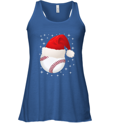 Christmas Stars baseball Ball Santa Hat Funny Sport Xmas Women's Racerback Tank Women's Racerback Tank - FordPhuMy