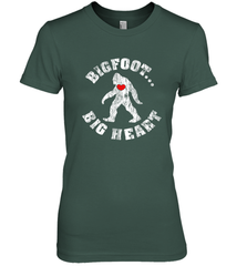 Bigfoot Heart Valentine's Day Lover Art Graphics Great Gift Women's Premium T-Shirt Women's Premium T-Shirt - FordPhuMy