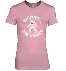 Bigfoot Heart Valentine's Day Lover Art Graphics Great Gift Women's Premium T-Shirt Women's Premium T-Shirt - FordPhuMy