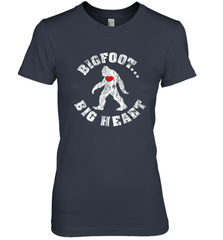 Bigfoot Heart Valentine's Day Lover Art Graphics Great Gift Women's Premium T-Shirt Women's Premium T-Shirt - FordPhuMy