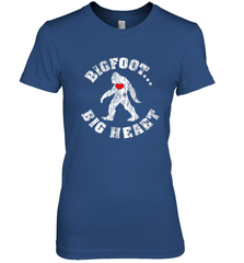 Bigfoot Heart Valentine's Day Lover Art Graphics Great Gift Women's Premium T-Shirt Women's Premium T-Shirt - FordPhuMy