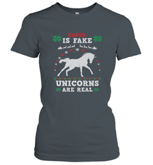 Santa Is Fake Unicorns Are Real Cute Ugly Christmas Sweater Women's T-Shirt Women's T-Shirt - FordPhuMy