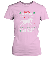 Santa Is Fake Unicorns Are Real Cute Ugly Christmas Sweater Women's T-Shirt Women's T-Shirt - FordPhuMy