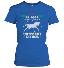 Santa Is Fake Unicorns Are Real Cute Ugly Christmas Sweater Women's T-Shirt Women's T-Shirt - FordPhuMy