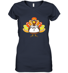Cool Thanksgiving Football Shirt _ Gobble Player Turkey Gift Women's V-Neck T-Shirt Women's V-Neck T-Shirt - FordPhuMy