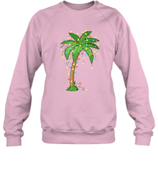 Christmas Lights Palm Tree Beach Funny Tropical Xmas Gift Crewneck Sweatshirt Crewneck Sweatshirt - FordPhuMy