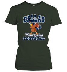 Dallas Thanksgiving Day Funny Turkey Playing Texas Football Premium T Shirt Women's T-Shirt Women's T-Shirt - FordPhuMy