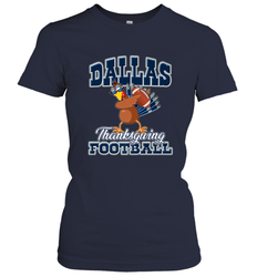 Dallas Thanksgiving Day Funny Turkey Playing Texas Football Premium T Shirt Women's T-Shirt