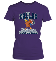 Dallas Thanksgiving Day Funny Turkey Playing Texas Football Premium T Shirt Women's T-Shirt Women's T-Shirt - FordPhuMy