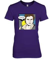 Star Wars Han Solo I Know Pop Art Couples Women's Premium T-Shirt Women's Premium T-Shirt - FordPhuMy
