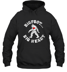 Bigfoot Heart Valentine's Day Lover Art Graphics Great Gift Hooded Sweatshirt Hooded Sweatshirt - FordPhuMy