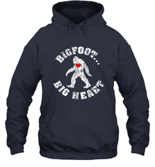 Bigfoot Heart Valentine's Day Lover Art Graphics Great Gift Hooded Sweatshirt Hooded Sweatshirt - FordPhuMy