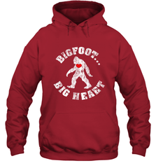 Bigfoot Heart Valentine's Day Lover Art Graphics Great Gift Hooded Sweatshirt Hooded Sweatshirt - FordPhuMy