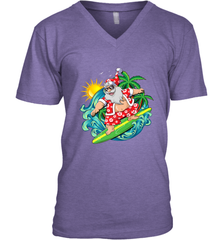 Christmas in July Santa Claus Hawaiian Surfing Gift Surf Men's V-Neck Men's V-Neck - FordPhuMy