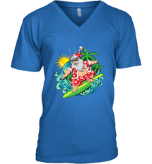 Christmas in July Santa Claus Hawaiian Surfing Gift Surf Men's V-Neck Men's V-Neck - FordPhuMy