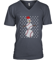 UGLY CHRISTMAS Baseball Snowman Holiday Santa Funny Men Gift Men's V-Neck Men's V-Neck - FordPhuMy