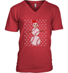 UGLY CHRISTMAS Baseball Snowman Holiday Santa Funny Men Gift Men's V-Neck Men's V-Neck - FordPhuMy