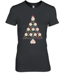 Baseball Balls Christmas Tree lights Xmas Gift Holiday Women's Premium T-Shirt Women's Premium T-Shirt - FordPhuMy