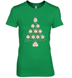 Baseball Balls Christmas Tree lights Xmas Gift Holiday Women's Premium T-Shirt