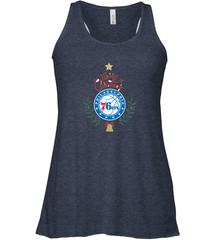 NBA Philadelphia 76ers Logo merry Christmas gilf Women's Racerback Tank Women's Racerback Tank - FordPhuMy