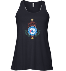 NBA Philadelphia 76ers Logo merry Christmas gilf Women's Racerback Tank Women's Racerback Tank - FordPhuMy