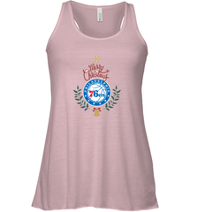 NBA Philadelphia 76ers Logo merry Christmas gilf Women's Racerback Tank Women's Racerback Tank - FordPhuMy